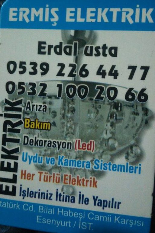 Ermiş Electric Electrician in Esenyurt Istanbul